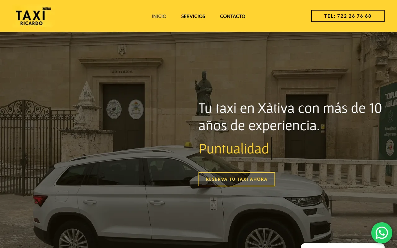 Web de Taxi Xàtiva diseñada por MetaLogic